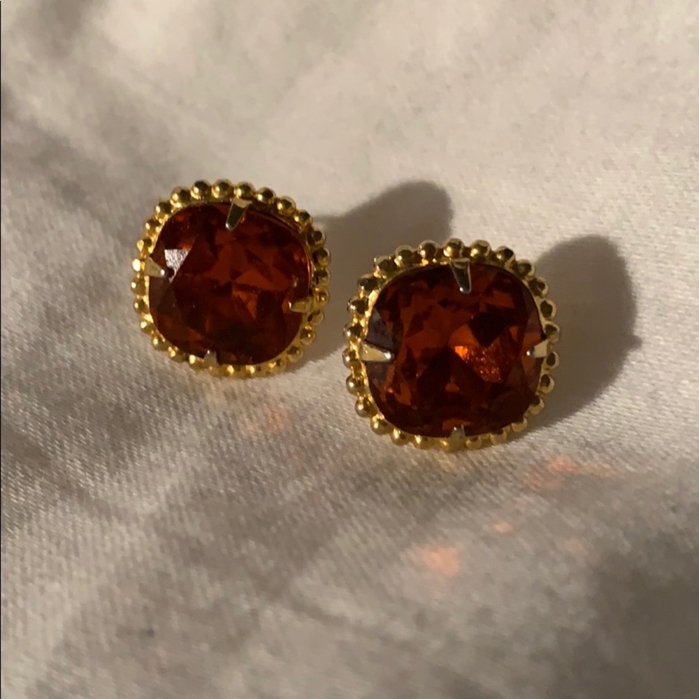 Orange Sorrelli gemstone earrings